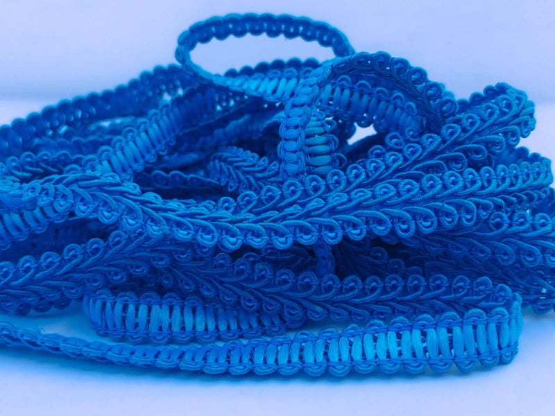 MONIDOOR 3/8 Inch Gimp Braid Trim 50 Yards for Upholstery Costume DIY Crafts (1324 Lake Blue) - Image 2